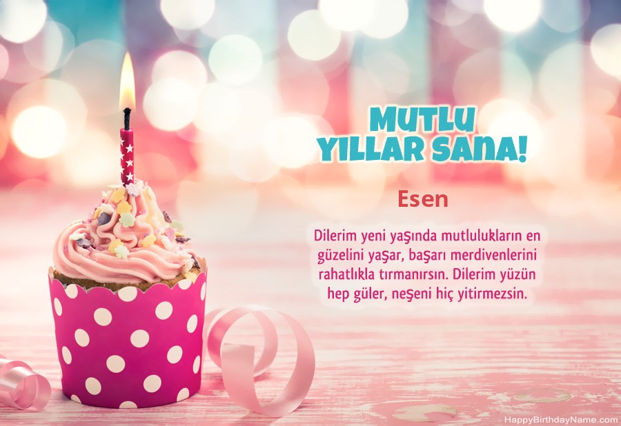 Doğum günün kutlu olsun kartı Esen bedava indir
