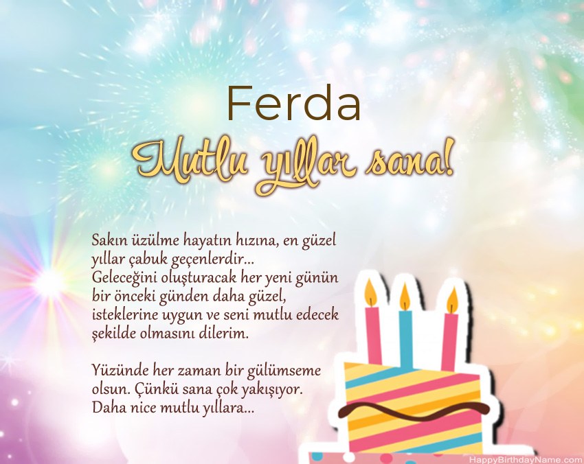 İyi ki doğdun Ferda ayette