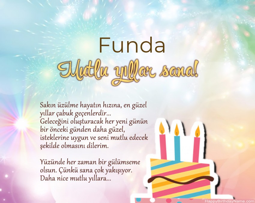 İyi ki doğdun Funda ayette İyi ki doğdun Funda ayette