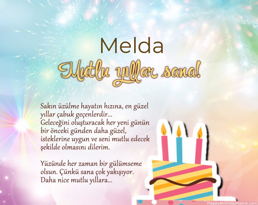İyi ki doğdun Melda ayette