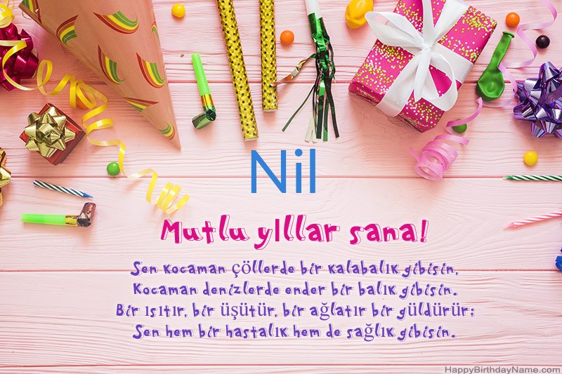 Doğum günün kutlu olsun kartı Nil bedava indir