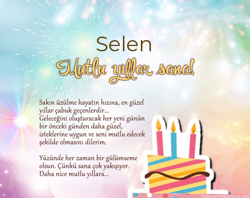 İyi ki doğdun Selen ayette İyi ki doğdun Selen ayette