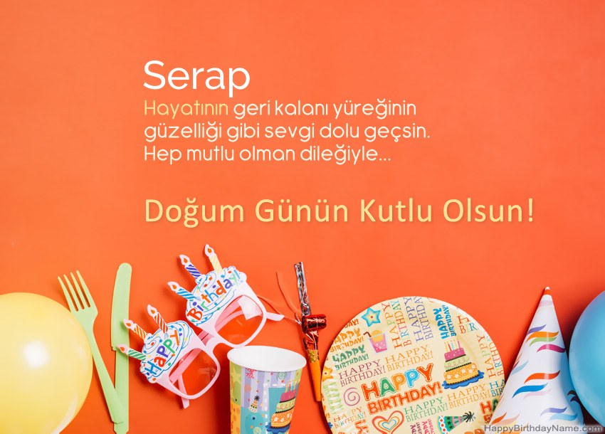 Serap için Happy Birthday kartları