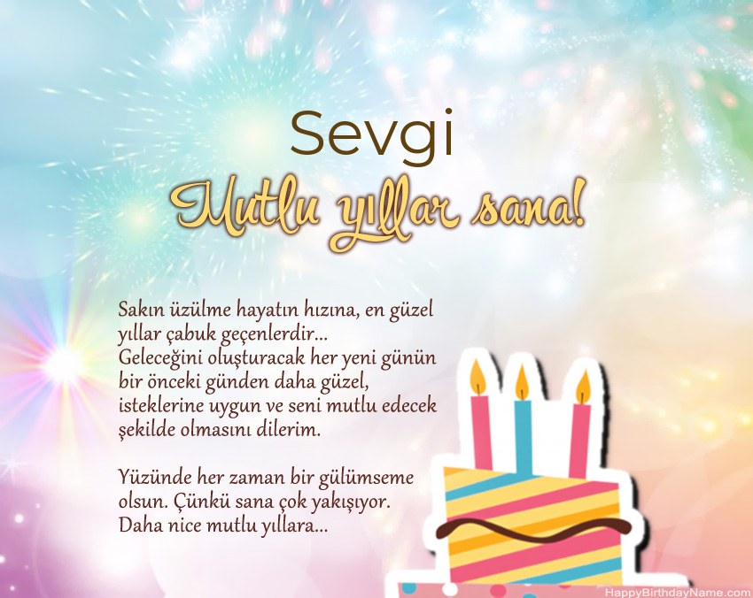 İyi ki doğdun Sevgi ayette İyi ki doğdun Sevgi ayette