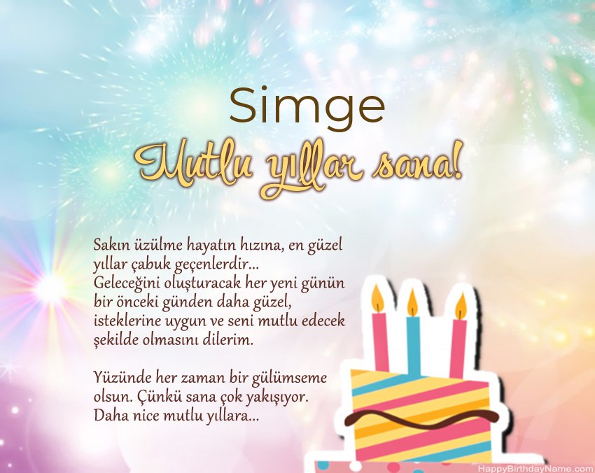 İyi ki doğdun Simge ayette