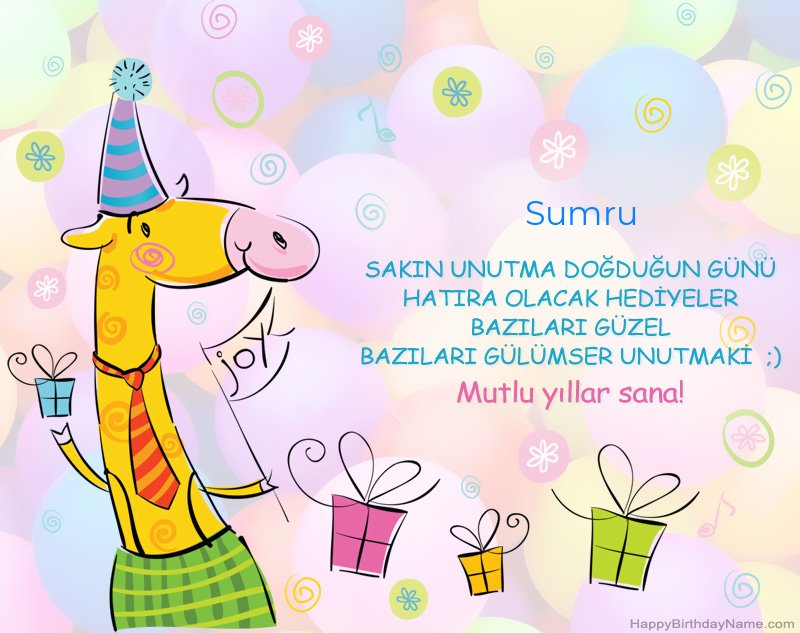 Sumru Doğum Günün Kutlu Olsun için çocuk tebrikler Sumru Doğum Günün Kutlu Olsun için çocuk tebrikler