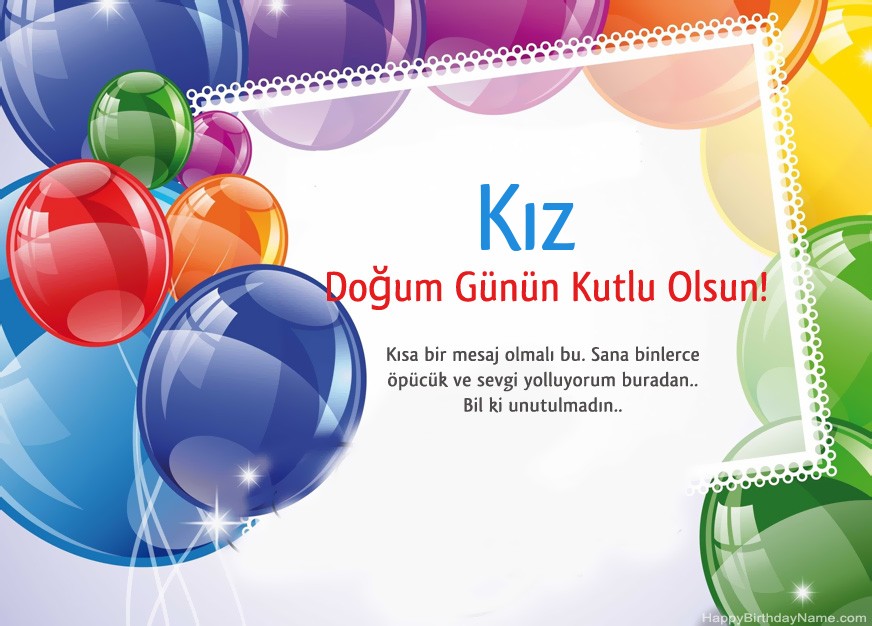 Kız Doğum Günün Kutlu Olsun!