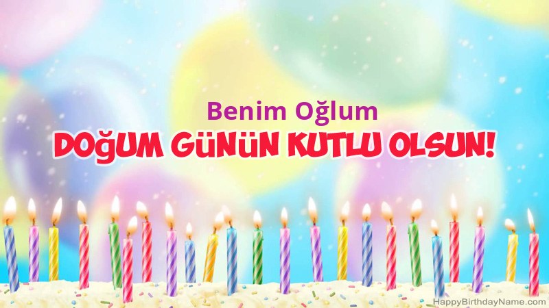 Funny Happy Birthday kartları Benim Oğlum Funny Happy Birthday kartları Benim Oğlum