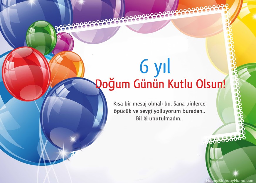 6 yaşında erkek Doğum Günün Kutlu Olsun! 6 yaşında erkek Doğum Günün Kutlu Olsun!