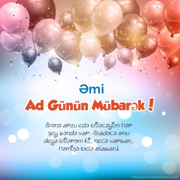 Əmi Ad günü Şeirlər