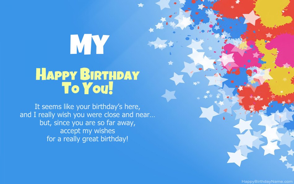 Congratulations on the birthday My Congratulations on the birthday My