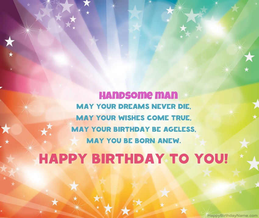 Beautiful Happy Birthday cards Handsome man