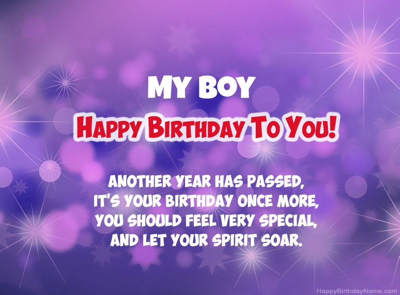 Beautiful pictures for Happy Birthday My boy