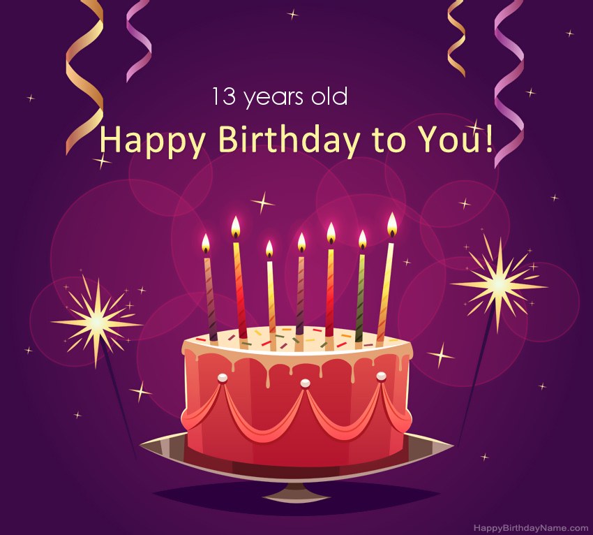 Funny greetings for Happy Birthday 13 years old boy pictures