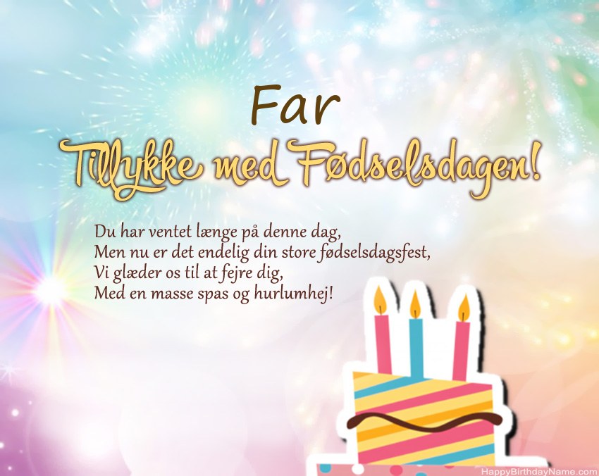 Far Tillykke med fødselsdagen i vers Far Tillykke med fødselsdagen i vers