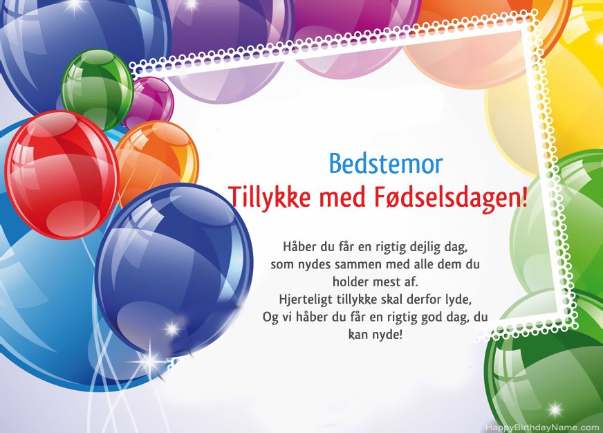 Bedstemor Tillykke med fødselsdagen! Bedstemor Tillykke med fødselsdagen!