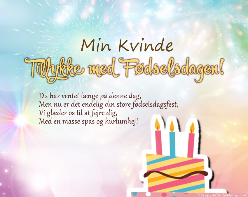 Min Kvinde Tillykke med fødselsdagen i vers Min Kvinde Tillykke med fødselsdagen i vers