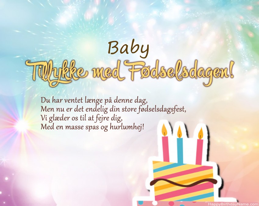 Baby Tillykke med fødselsdagen i vers Baby Tillykke med fødselsdagen i vers