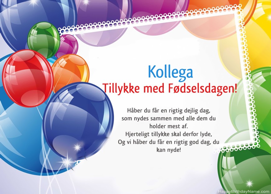 Kollega Tillykke med fødselsdagen! Kollega Tillykke med fødselsdagen!