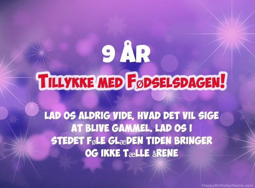 Smukke billeder til Happy Birthday 9 år gammel dreng