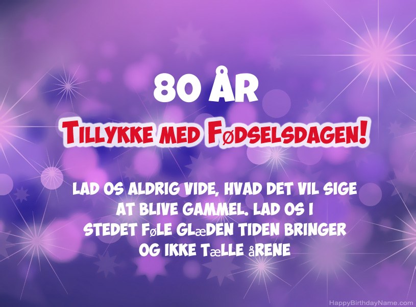 Bilder mit Namen 80 år