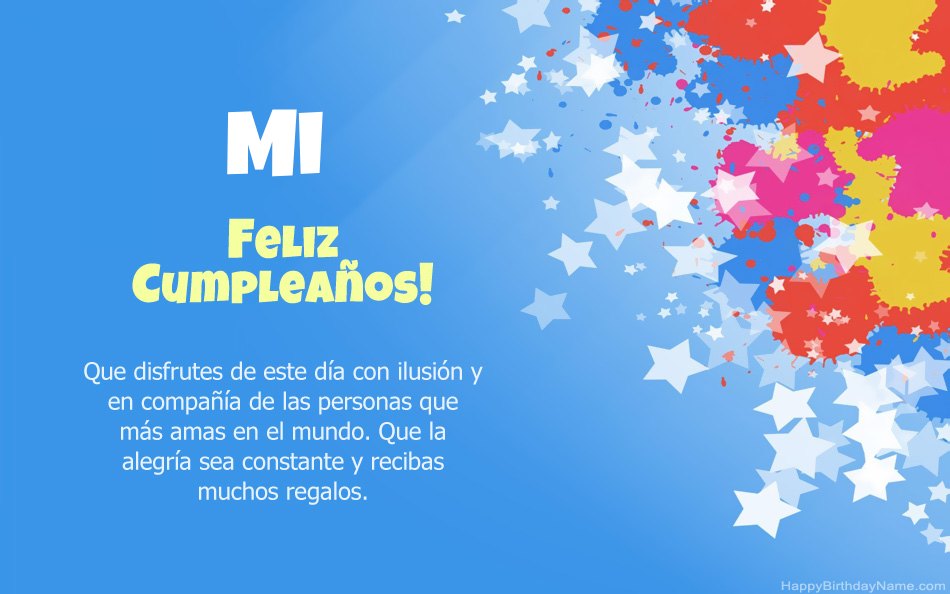 Felicitaciones por el cumpleaños Mi Felicitaciones por el cumpleaños Mi