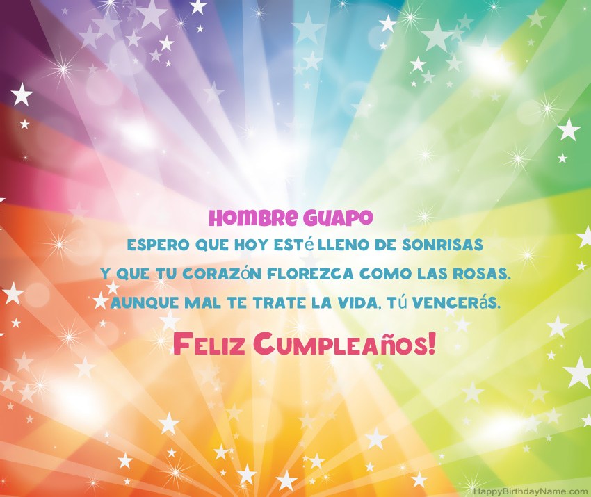 Hermosas tarjetas de feliz cumpleaños Hombre Guapo