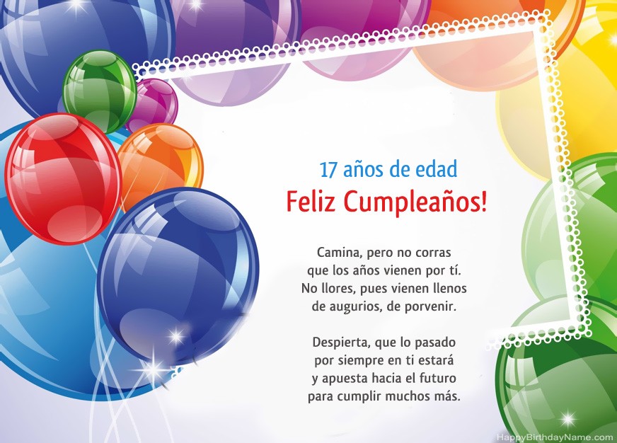 Chico de 17 años ¡Feliz cumpleaños!