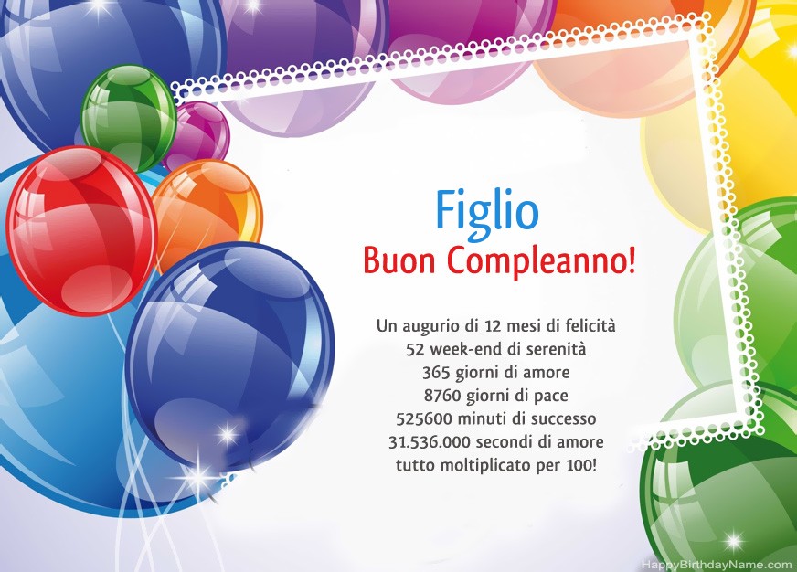 Figlio Buon compleanno!