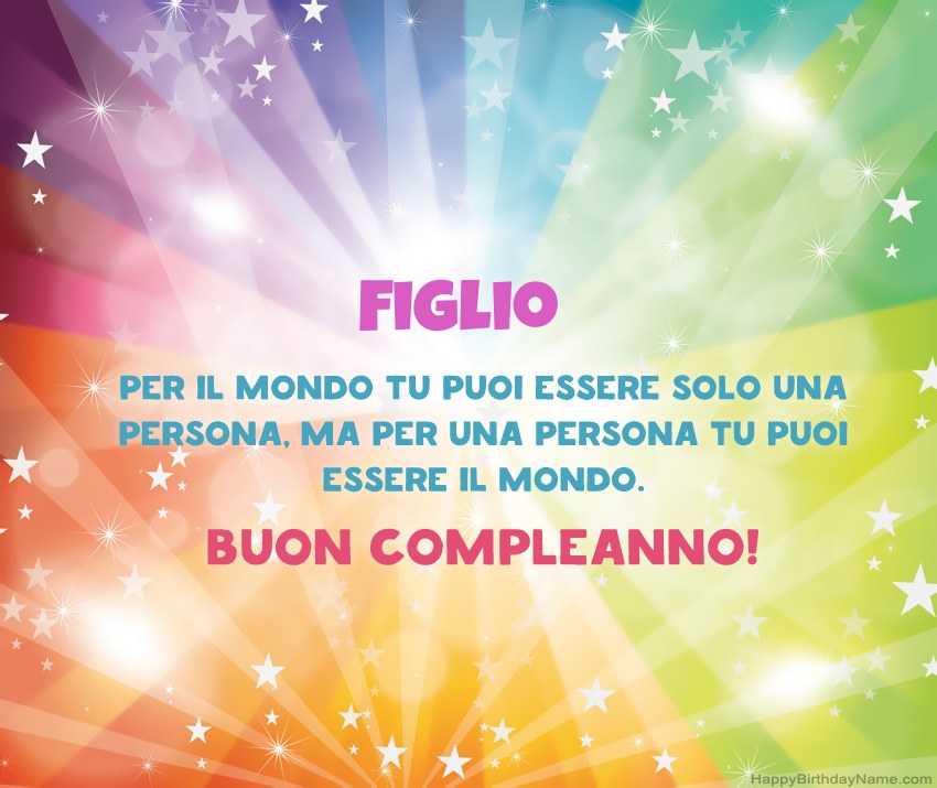 Belle carte di buon compleanno Figlio