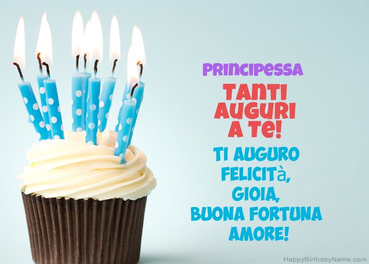 Congratulazioni per il buon compleanno Principessa