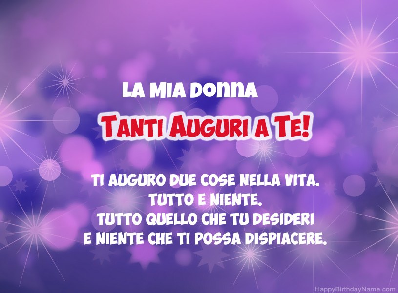 Belle immagini per Happy Birthday La Mia Donna Belle immagini per Happy Birthday La Mia Donna