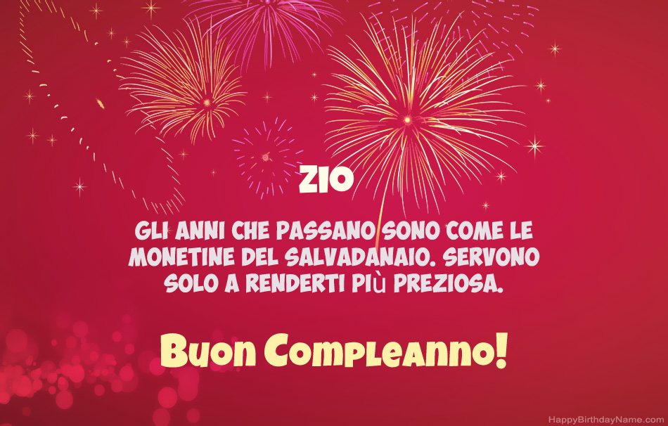 Zio Buon compleanno, bellissime poesie