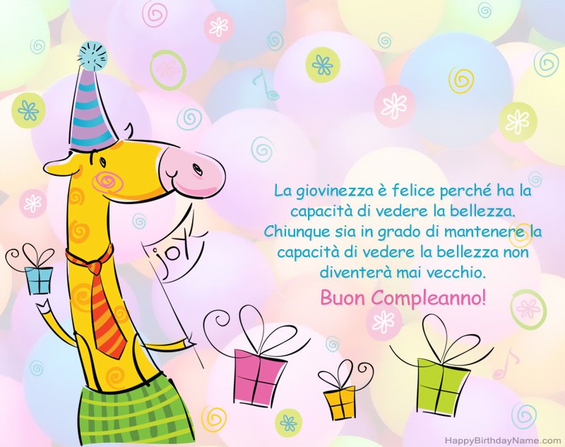 Congratulazioni da bambini per buon compleanno