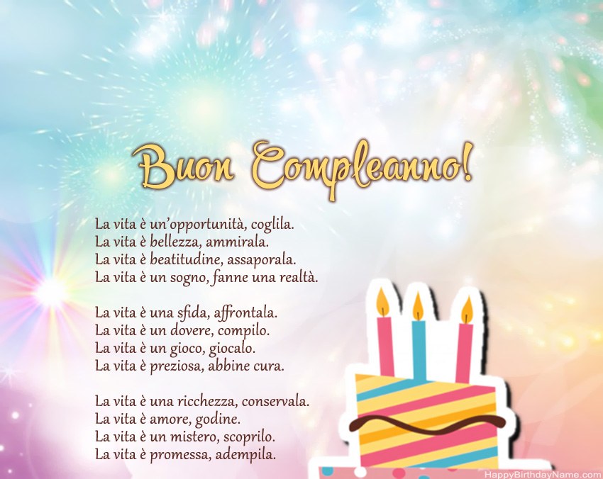 Buon compleanno in versi