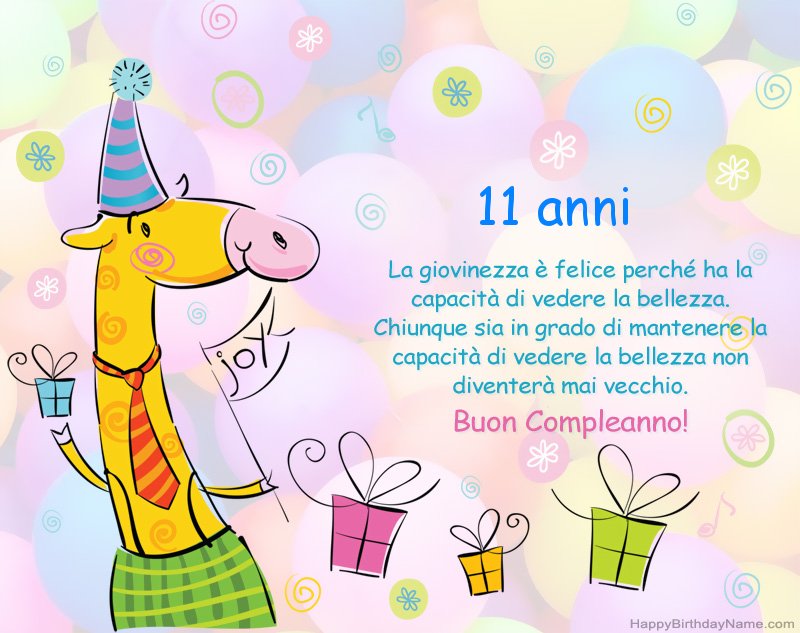 Congratulazioni per il buon compleanno Ragazza di 11 anni