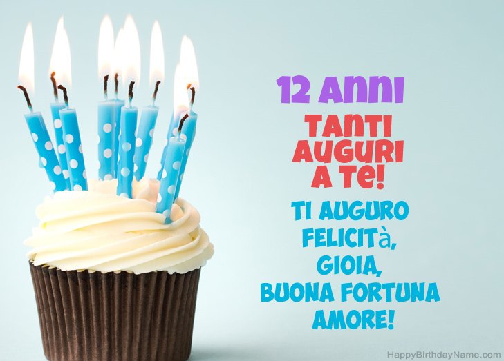 Congratulazioni per il buon compleanno Ragazzo di 12 anni