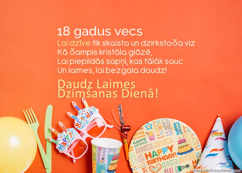 18 gadus veca meitene daudz laimes dzimšanas dienā kartītes 18 gadus veca meitene daudz laimes dzimšanas dienā kartītes