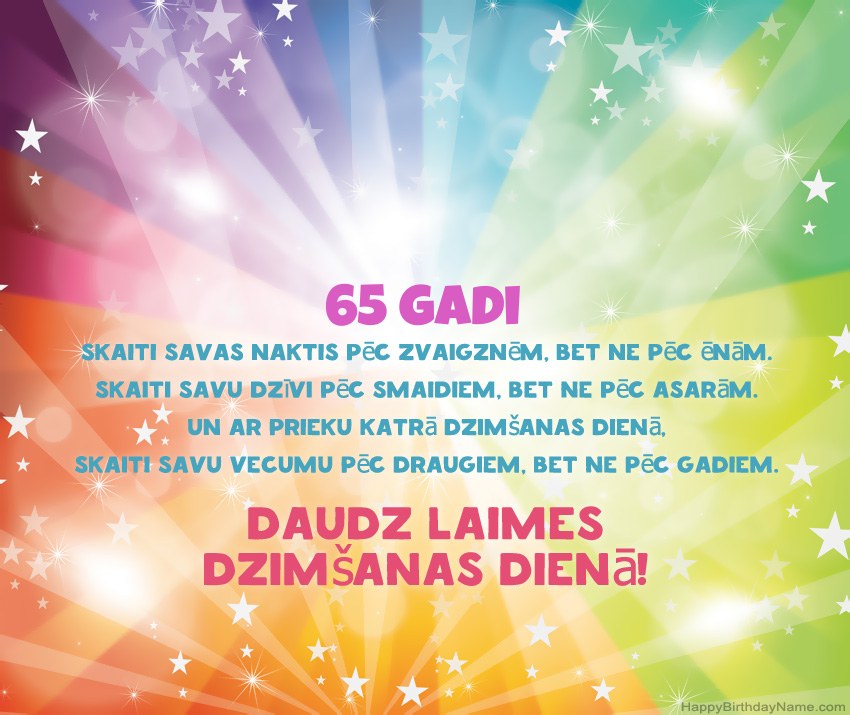 Bilder mit Namen 65 gadi