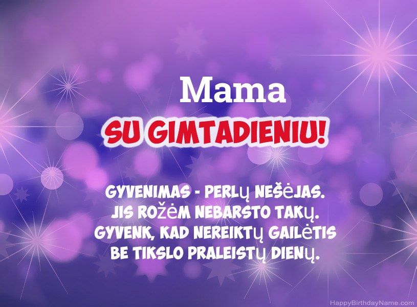 Gražios „Happy Birthday Mama“ nuotraukos
