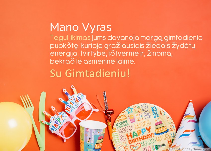 „Mano Vyras“ su gimtadieniu atvirukai „Mano Vyras“ su gimtadieniu atvirukai