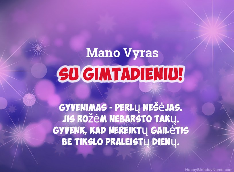 Gražios „Happy Birthday Mano Vyras“ nuotraukos Gražios „Happy Birthday Mano Vyras“ nuotraukos