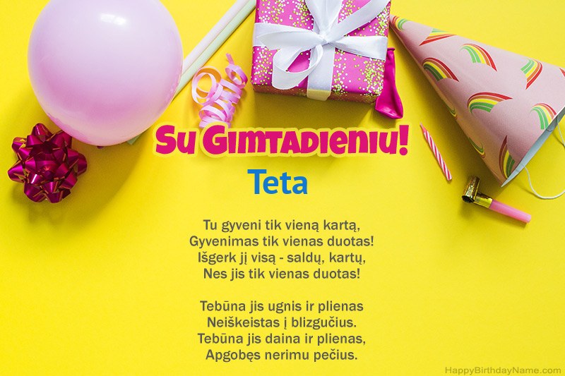 Su gimtadieniu „Teta“ prozoje