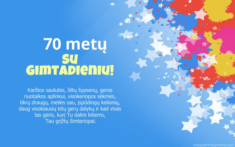 Sveikiname su gimtadieniu „70 metų moteris“ Sveikiname su gimtadieniu „70 metų moteris“