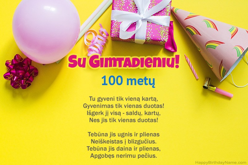 Su gimtadieniu „100 metų moteris“ prozoje Su gimtadieniu „100 metų moteris“ prozoje