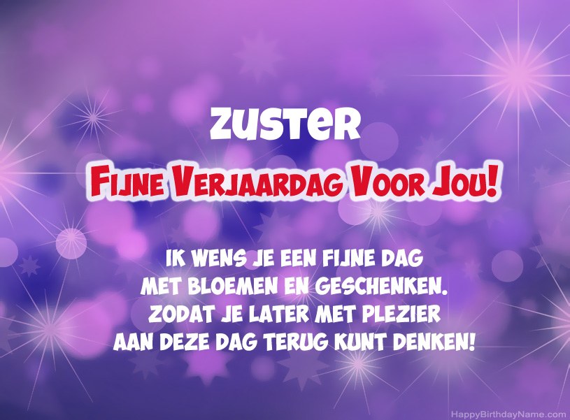 Mooie foto's voor Happy Birthday Zuster