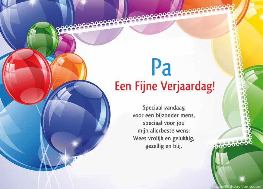 Pa Fijne verjaardag! Pa Fijne verjaardag!