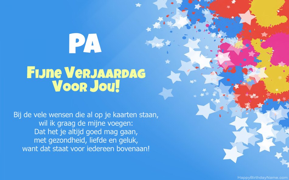 Gefeliciteerd met de verjaardag Pa Gefeliciteerd met de verjaardag Pa