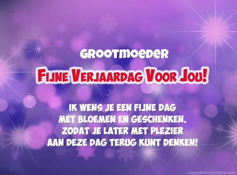 Mooie foto's voor Happy Birthday Grootmoeder
