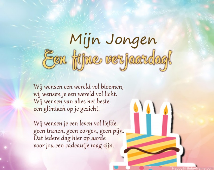 Mijn Jongen Gelukkige verjaardag in vers Mijn Jongen Gelukkige verjaardag in vers